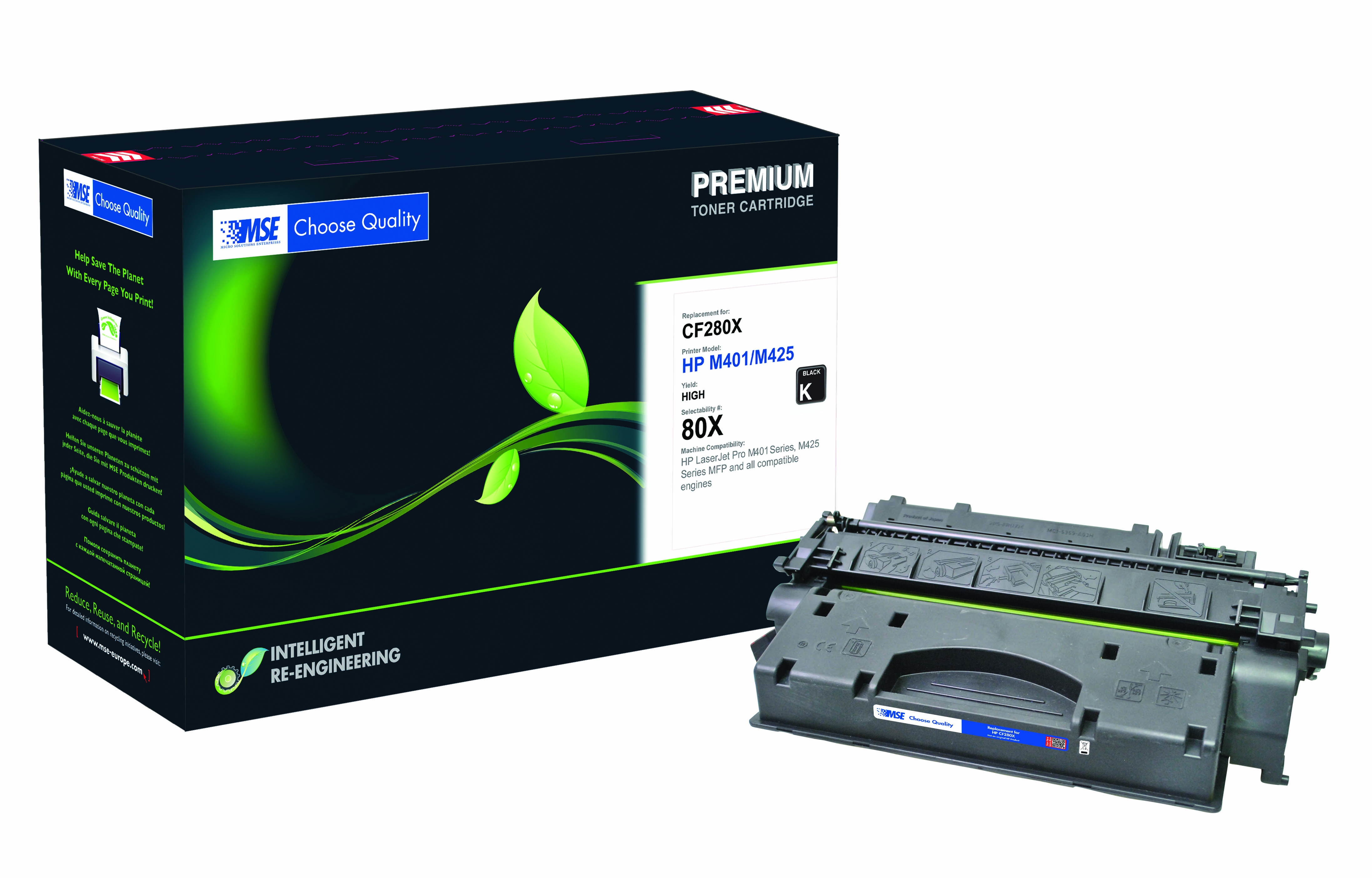 MSE Premium Toner für HP LaserJet M401 80X High Yield kompatibel